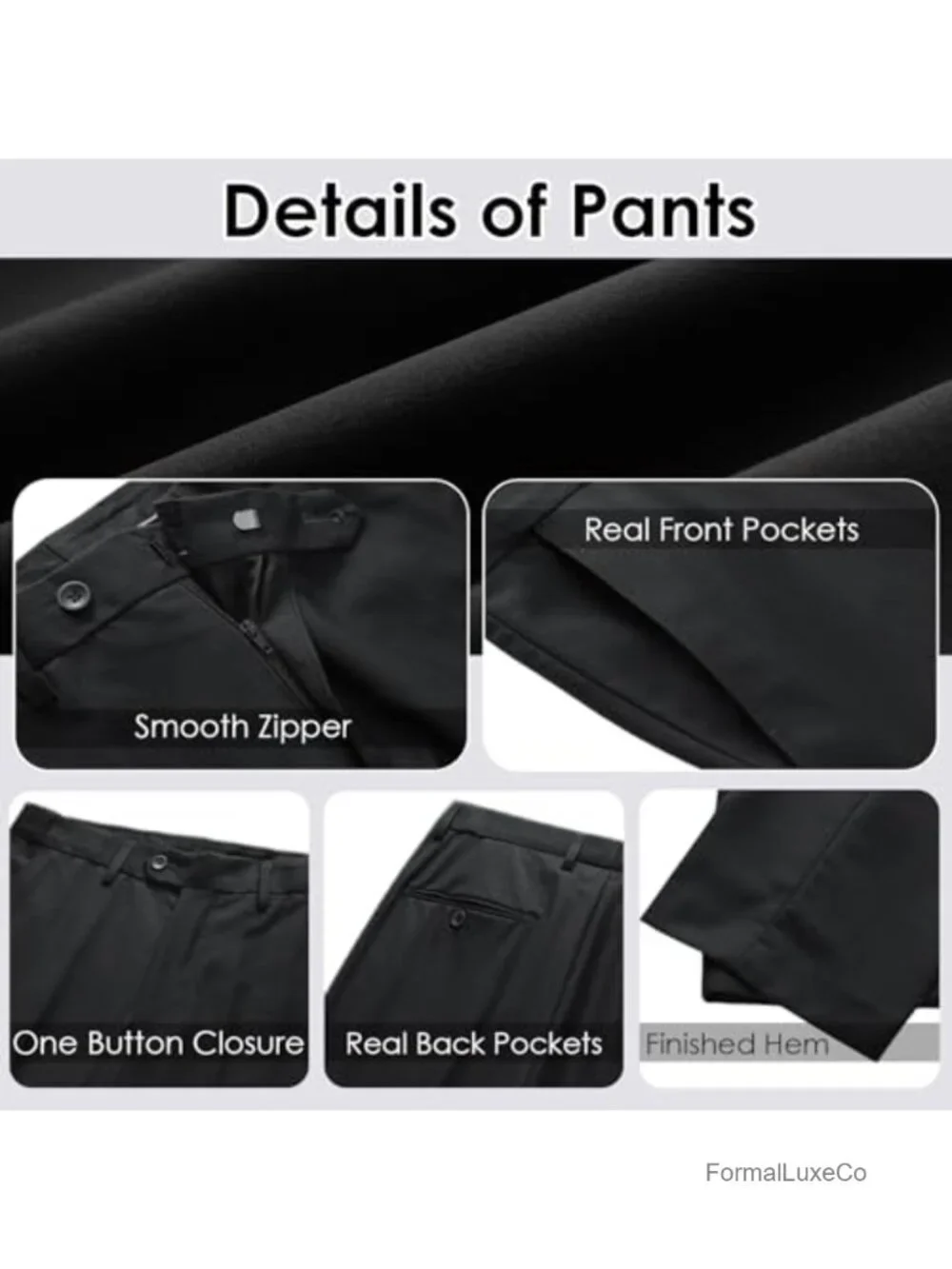 Men's 3-Piece Tuxedo Suit Shawl Lapel Formal Suit Wedding Prom Set
